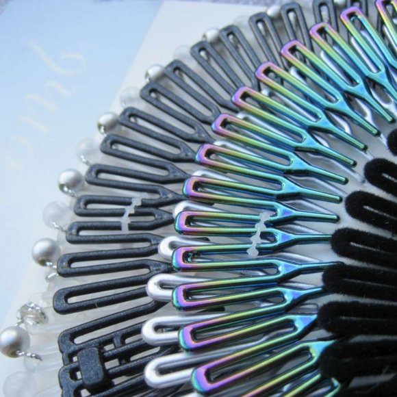 5 Plastic Flexible Flex Comb Mikayla Headbands - Picture 4 of 12